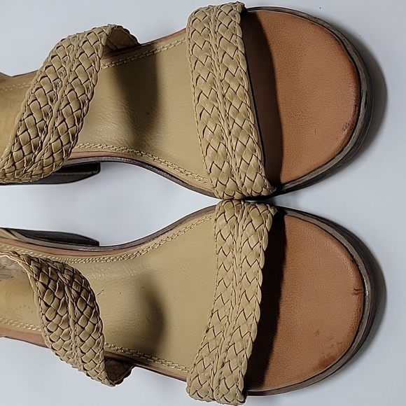 Sugar Haidee Sandal Braided Strappy Back Zip Faux Leather Stacked Block Heel 7.5 - Picture 12 of 16